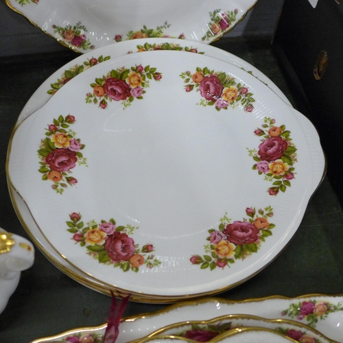 776 - A large quantity of Royal Albert Old Country Roses china including a telephone, clock, trinket boxes... 