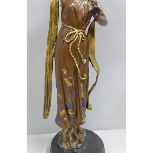 783 - A bronze Art Nouveau figure, 54cm