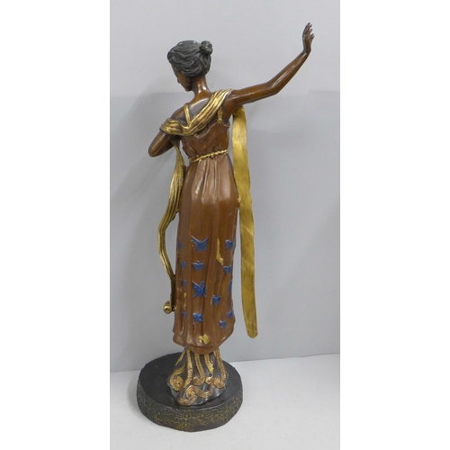 783 - A bronze Art Nouveau figure, 54cm