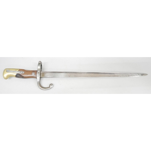 806 - A Gras bayonet, cut down