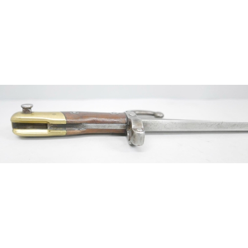 806 - A Gras bayonet, cut down