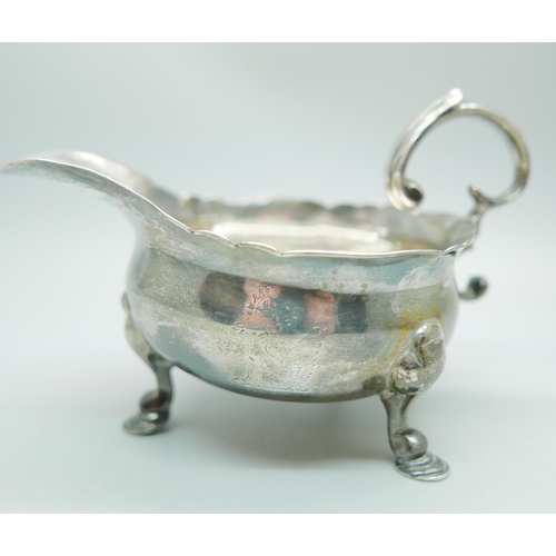 816 - A George II silver jug, London 1741, Francis Spilsbury I, 169g