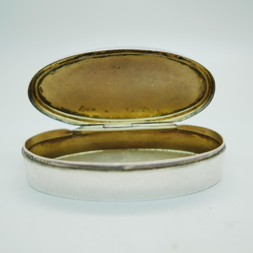 817 - A silver trinket box, Birmingham 1912, 80g, 87mm, top a/f