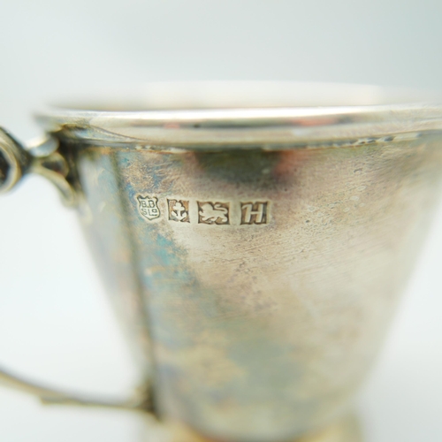 819 - A silver Christening cup, Birmingham 1957, 91g, 7cm, with inscription dated 1958