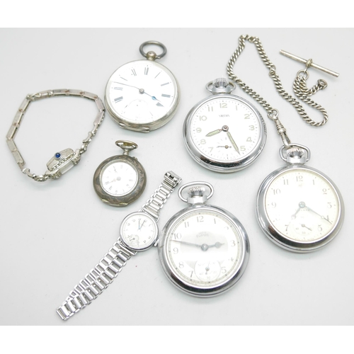 840 - A collection of watches including four pocket watches