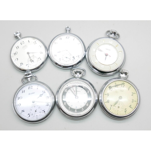 878 - Six pocket watches