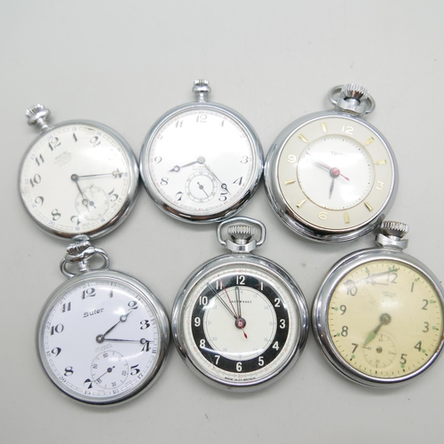 878 - Six pocket watches