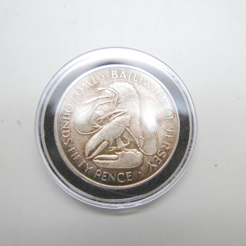 906 - Two commemorative coins in a presentation box; 25th Wedding anniversary silver coins