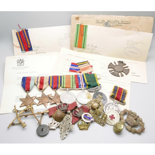 913 - A set of seven medals to 1570 1570 C/Sgt A N Lloyd including Southern Rhodesia For Efficient Service... 