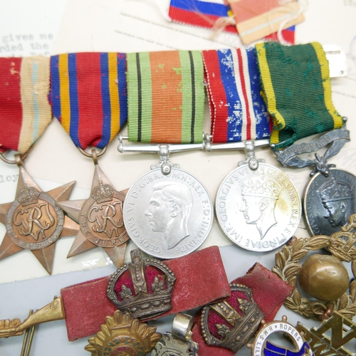 913 - A set of seven medals to 1570 1570 C/Sgt A N Lloyd including Southern Rhodesia For Efficient Service... 