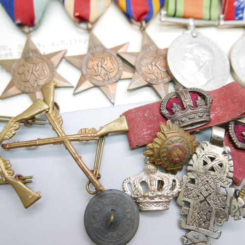 913 - A set of seven medals to 1570 1570 C/Sgt A N Lloyd including Southern Rhodesia For Efficient Service... 