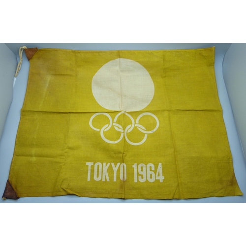 918 - A 1964 Tokyo Olympics flag, 43cm wide