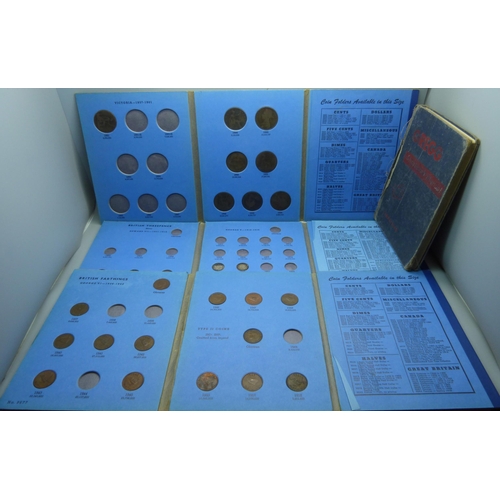 919 - Eight sets of Great British coins, a/f and a Gregg shorthand manual - three silver/half silver three... 