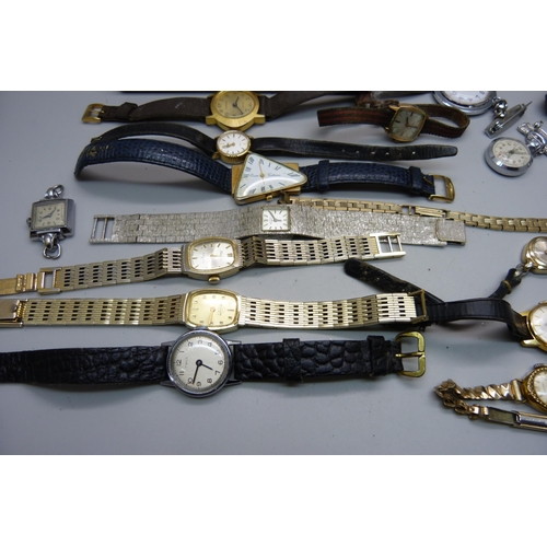 927 - A collection of lady's wristwatches including Timex, Rotary, Services and Smiths