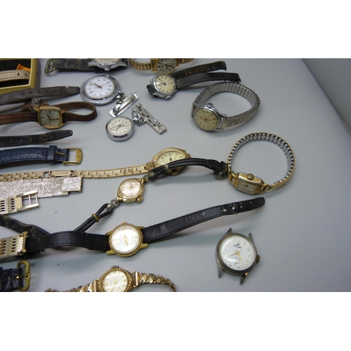 927 - A collection of lady's wristwatches including Timex, Rotary, Services and Smiths