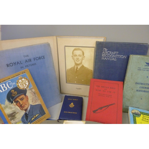 954 - RAF interest; documents related to 1489474 AC2 Sargisson, training notes, instruction manuals and ot... 