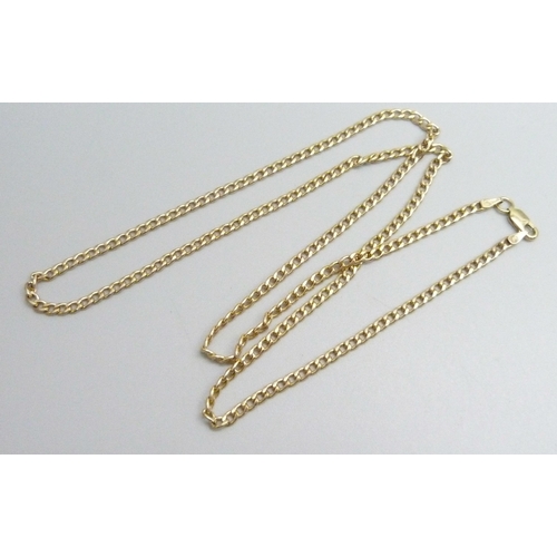 A 9ct gold necklace, 4.9g, 60cm