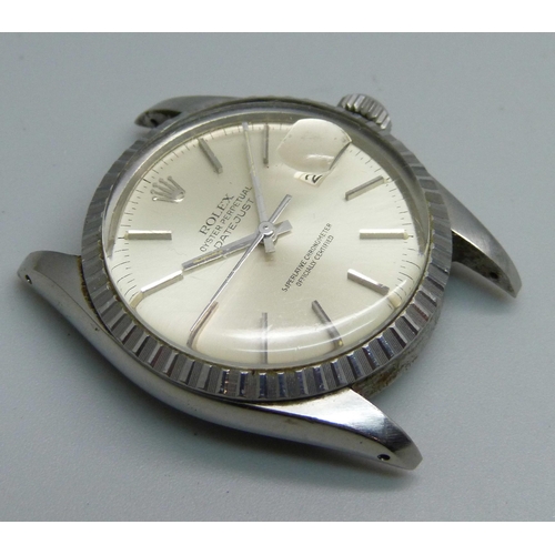 988 - A gentleman's Rolex Oyster Perpetual Datejust wristwatch, 16030, 6499318, the bracelet numbered 555,... 