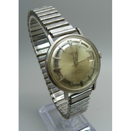 992 - A gentleman's Theseus De Luxe Super Automatic wristwatch, the case back bears inscription dated 1965