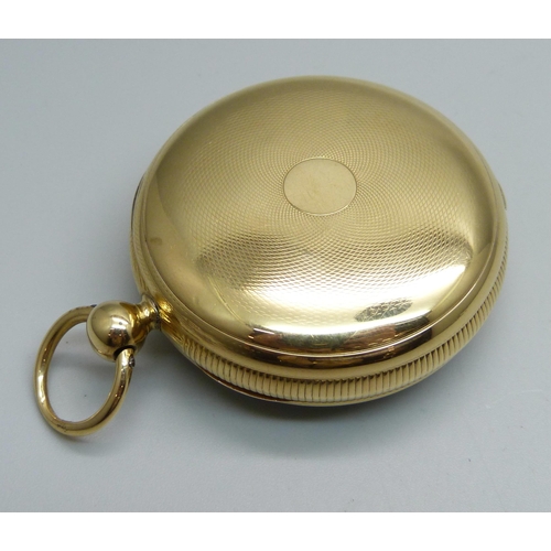 999 - An 18ct gold fusee pocket watch with diamond end stone, by J.E. Lawson, Bishopsgate Within, the case... 