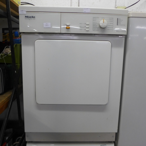 2191 - A Miele Novotronic T490 free standing front load tumble dryer