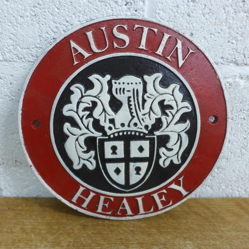 2082 - An Austin Healey plaque * this lot is subject to VAT