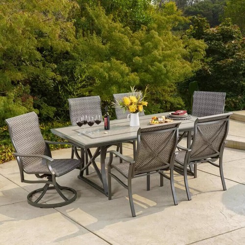 1476 - Sunvilla Murray Seven Piece Sling Dining Set, original RRP £1689 + VAT - (4190-42/902) * This lot is... 