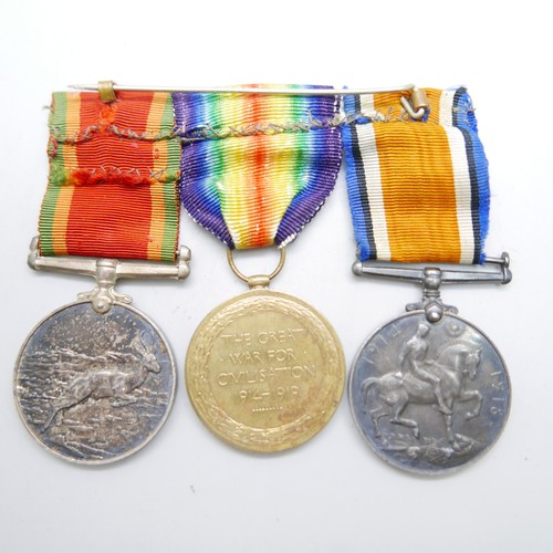 896 - Two WWI and a WWII Africa Service Medal to 52075 Pte. 1 W. Drver, RAF