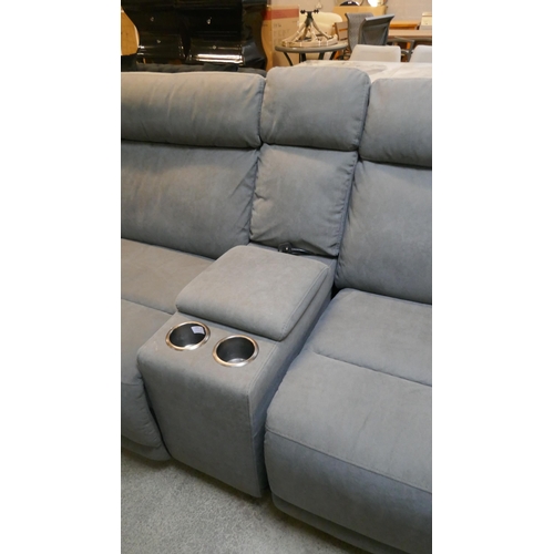 1504 - Justin Grey Sectional Reclining Sofa , Original RRP £1499.99 + VAT (4198-40/901) *This lot is subjec... 