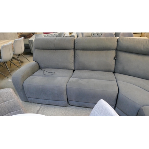 1504 - Justin Grey Sectional Reclining Sofa , Original RRP £1499.99 + VAT (4198-40/901) *This lot is subjec... 