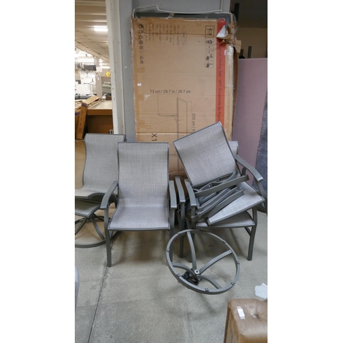 1506 - Sunvilla Malibu table and five sling chairs. *This lot is subject to VAT