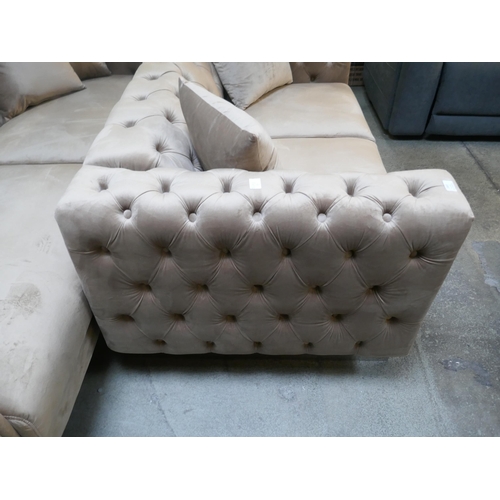 1507 - Matrix brushed gold three and two seater sofas *This lot is subject to VAT