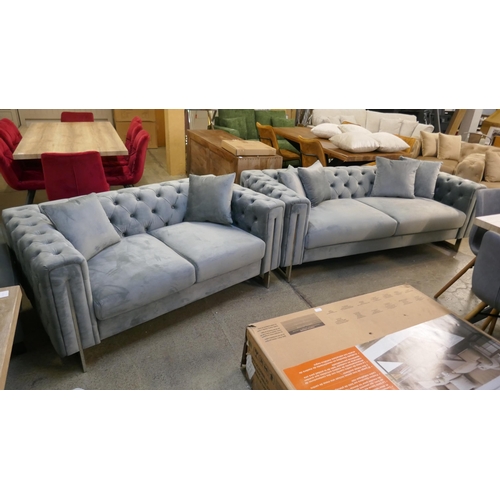 1513 - Matrix grey three and two seater sofas *This lot is subject to VAT