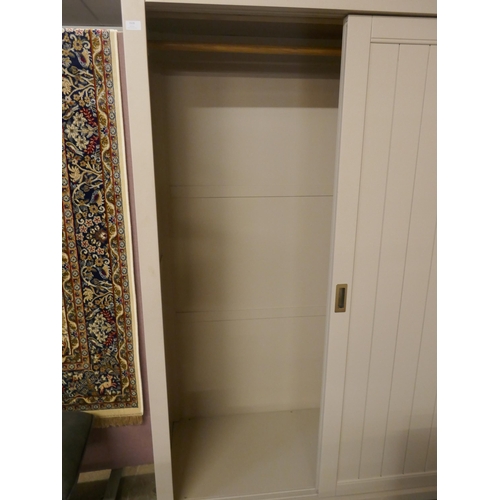 1520 - An ex-display Milford wardrobe, king size bedframe, tallboy, chest of drawers and bedside chest