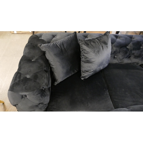 1532 - Matrix black three and two seater sofas *This lot is subject to VAT