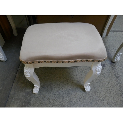 1564 - A dressing table with contrasting top and upholstered stool