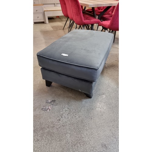 1514 - A Dark Blue fabric footstool