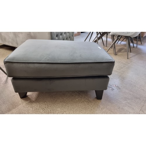 1514 - A Dark Blue fabric footstool