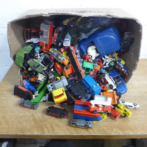 2096 - A box of die-cast model vehicles