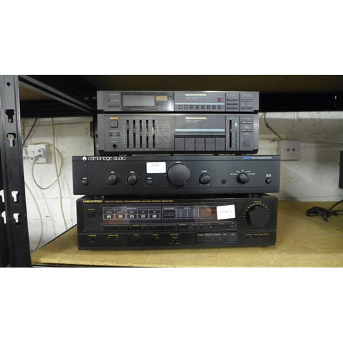 2149 - A Memorex STA117 stereo receiver, a Marantz PM363 stereo amplifier and a Cambridge Audio A500 amplif... 