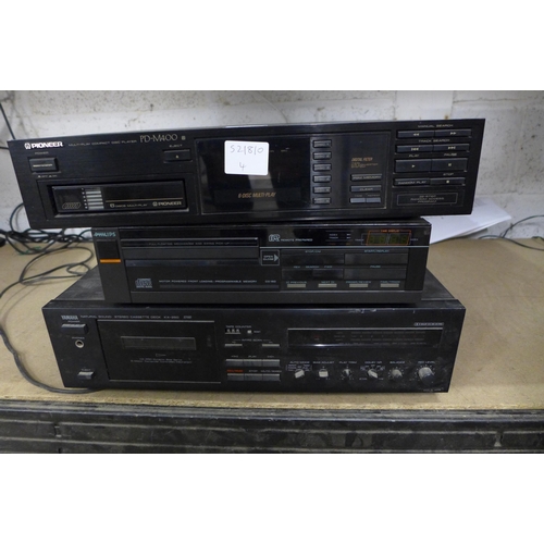 2153 - Stereo equipment including a Philips CD 150/65 compact disc player, a Pioneer PD-M400 multi play com... 