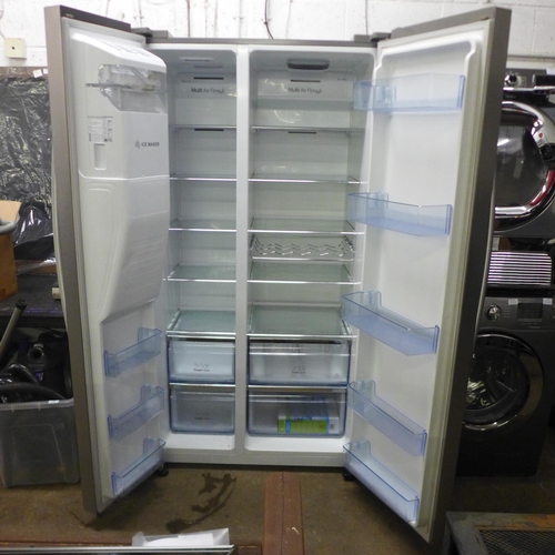 2174 - A Hi-Sense Multi Air Flow American style free standing fridge freezer with ice maker and water dispe... 