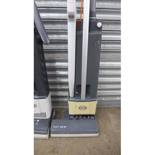 2175 - A Sebo BS36 and a Sebo BS360 vacuum cleaner