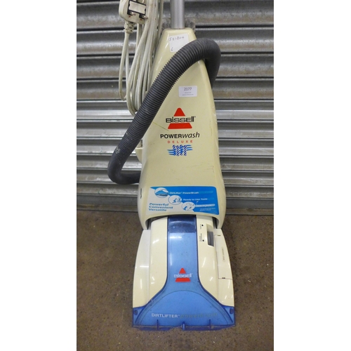 2177 - A Bissell Powerwash Deluxe dirt lifter carpet cleaner with power brush