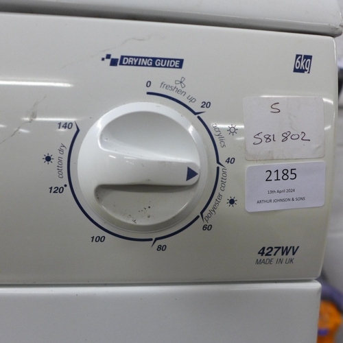 2185 - A White Knight 6kg tumble dryer - W