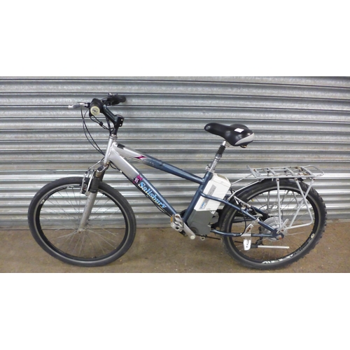 2198 - A Powered Bicycles Salisbury model front suspension electric bike with key and an LPX lithium polyme... 