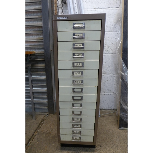 2226 - A Bisley 15-drawer filing cabinet