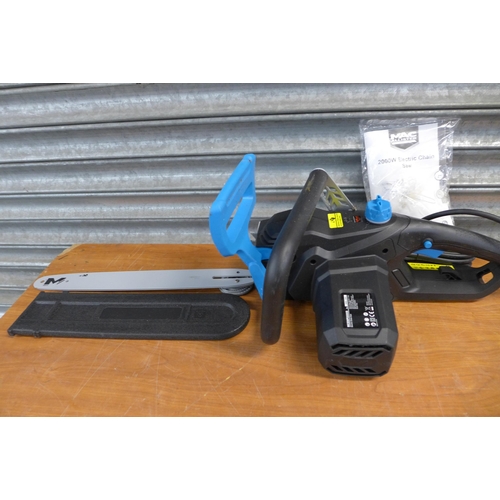 2247 - A Power Devil garden electric chainsaw and a Mac Allister MCSWP2000S 2000w electric chainsaw, boxed ... 