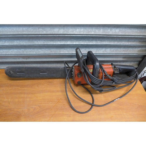 2247 - A Power Devil garden electric chainsaw and a Mac Allister MCSWP2000S 2000w electric chainsaw, boxed ... 