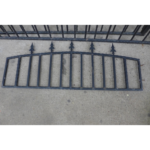 2291 - A set of wrought iron driveway gates - approximately 195cm wide x 165cm tall